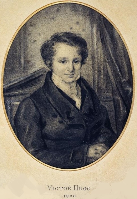 Adèle Fourcher, Portrait de Victor Hugo, lithographie, 1820